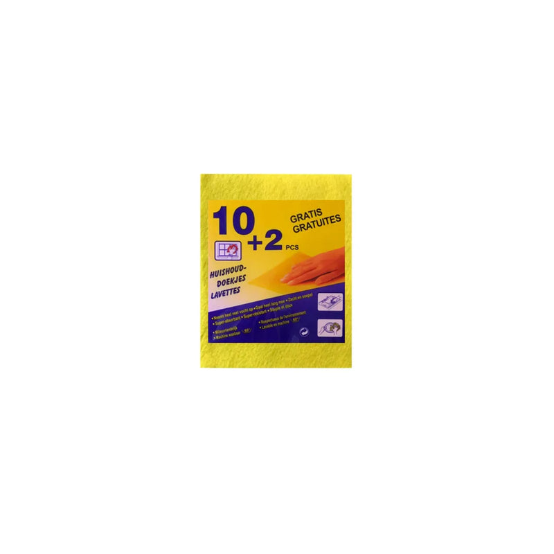 Kitchen Cleaning Cloth Pack Of 12 Assorted Colours