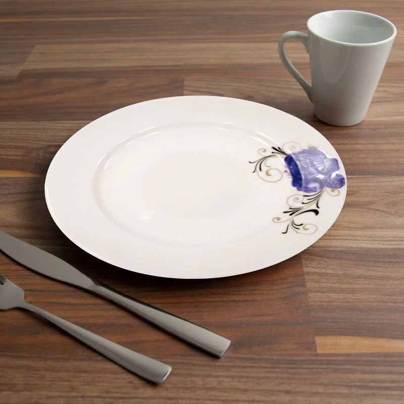 Durane Ceramic Dinner Plate Blue Rose