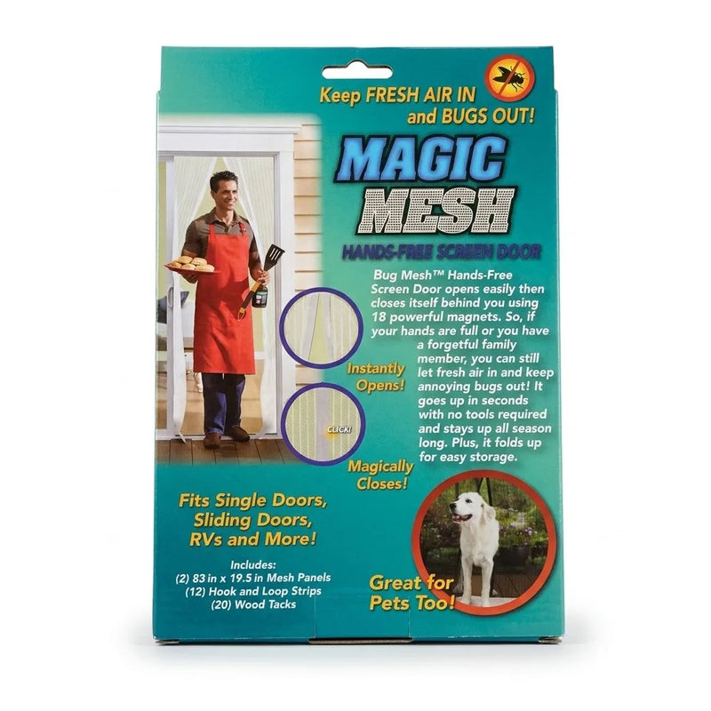 Magic Mesh Hands – Free Magnetic Screen Door White ×