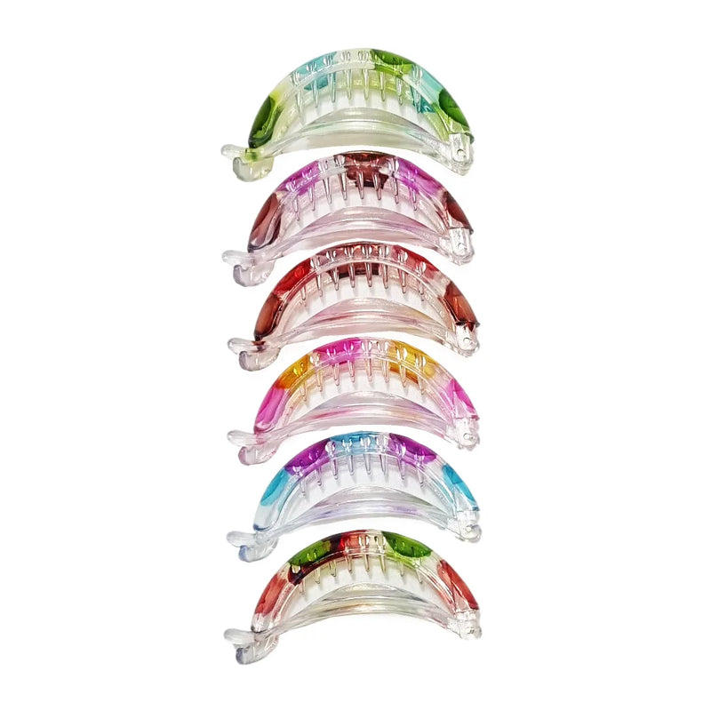 Plastic Hair Clip Dotted Design Assorted Colours