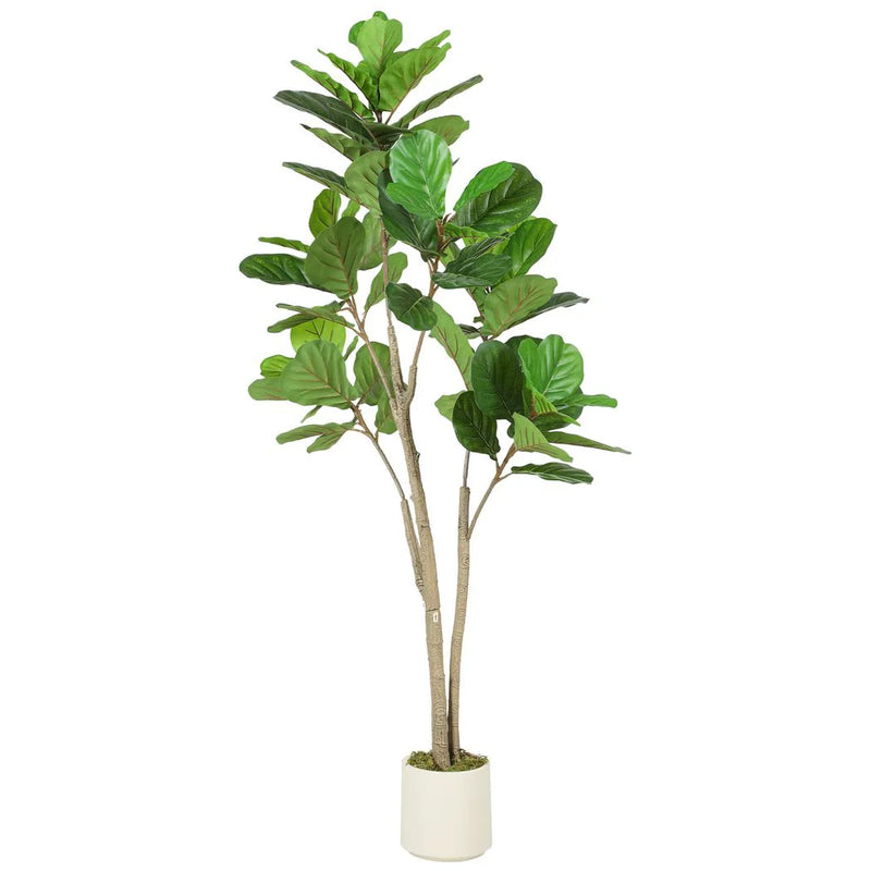 HOMCOM 150cm Artificial Ficus Tree - Green