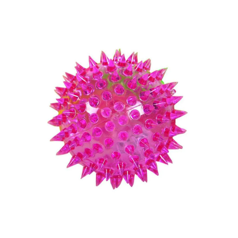 Pet Dog Flashing Light Up Spikey Led Ball Assorted Colours