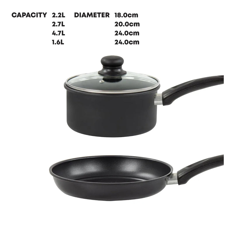 Sq Professional Carbon Steel Ultimate Cookware Pan Set Of 7