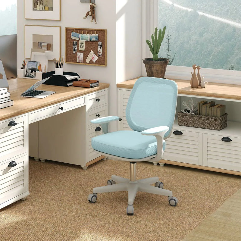 Vinsetto 44-56cm Mesh Back Office Chair - Light Green