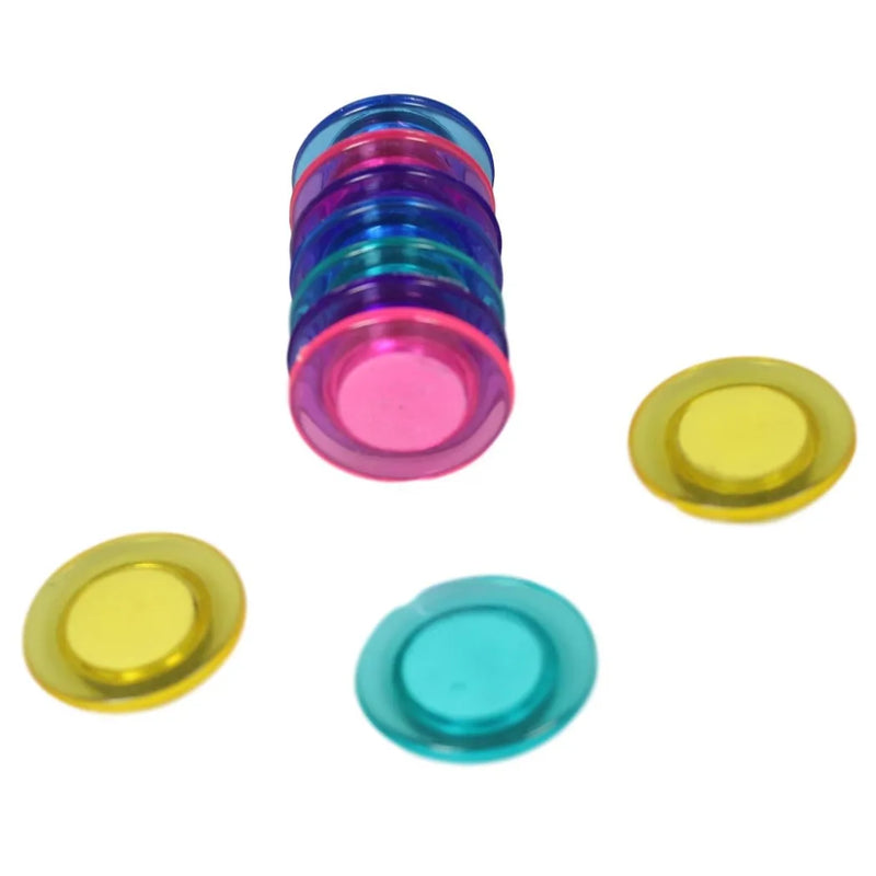 Round Fridge Freezer Magnets Pack Of 10 Assorted Colours