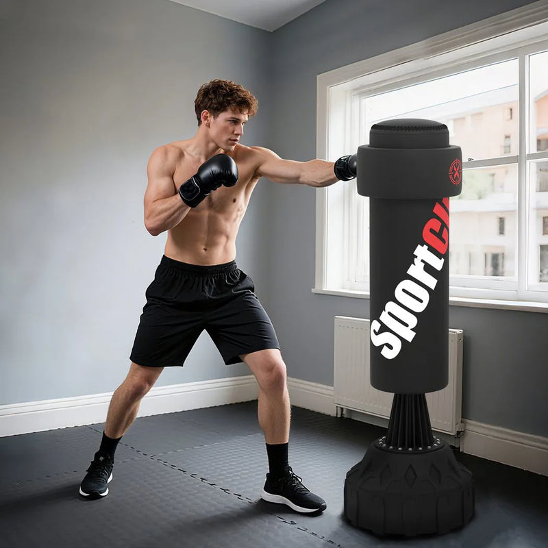 SPORTNOW 6ft Heavy Boxing Bag with Stand and Suction Cup Base