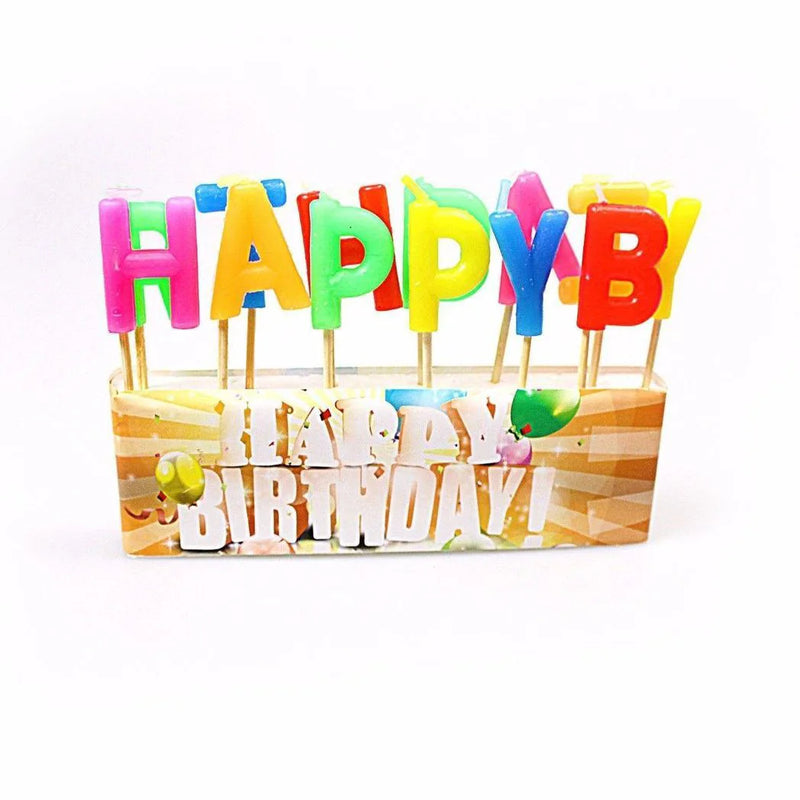 Happy Birthday Candle Letters Assorted Colours Pack Of 13