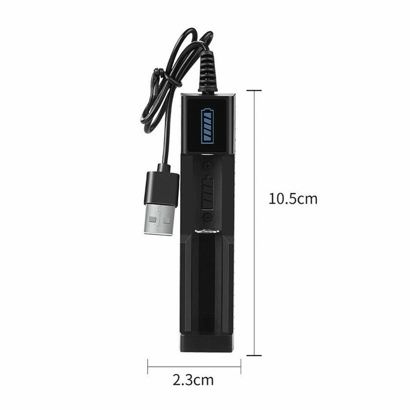 2PCS 18650 Rechargeable Batteries + 1PCS USB Charger Set For Flashlights Headlamp (US Logistics For USPS/DHL/Fedex/UPS. No designated logistics accepted，TK/TMEU only For self-pickup）