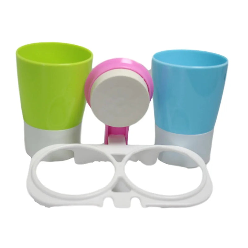 Bathroom Suction Complete Toiletry Care Cup Holder Suction Multi Coloured