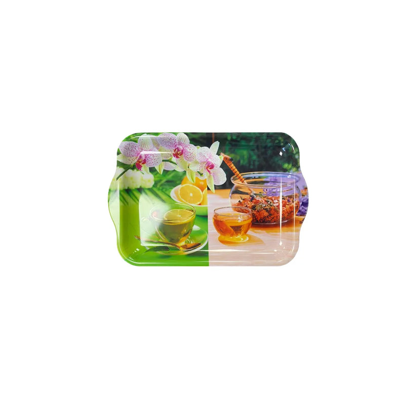 Plastic Tea Coffee Table Tray Assorted Designs
