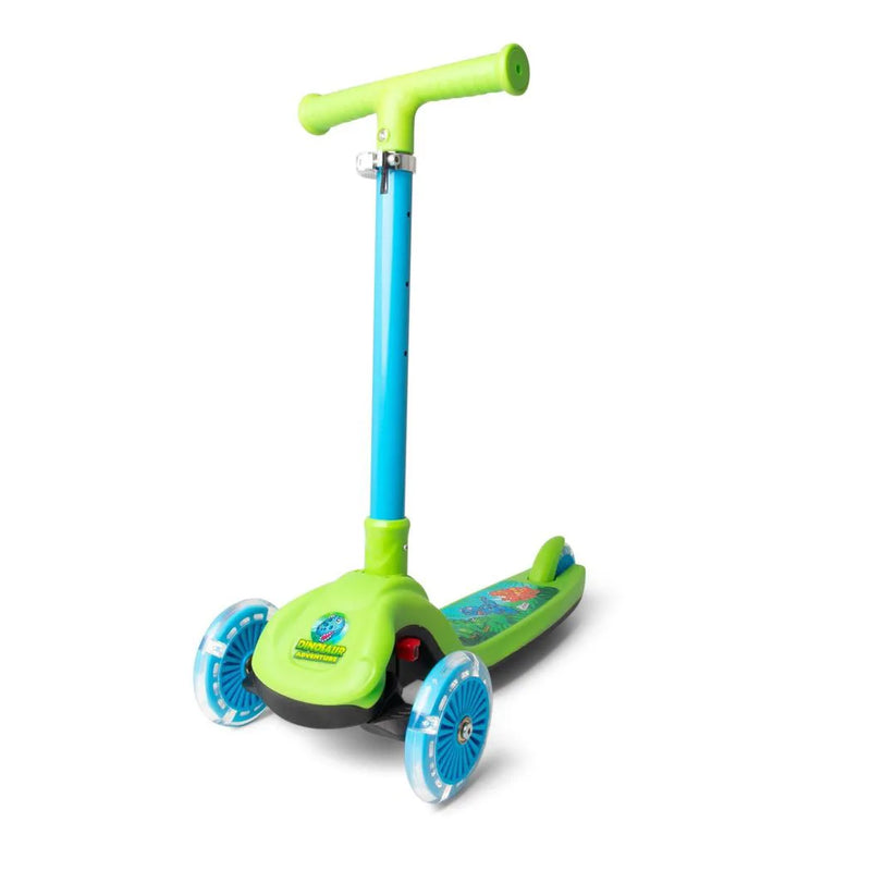 Dinosaur Trail Twister Scooter With Light Up Wheels - Green outdoor Game