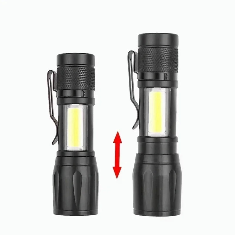 2 Pack USB Rechargeable Small LED Flashlights Camping Flashlight Work Light (US Logistics For USPS/DHL/Fedex/UPS. No designated logistics accepted，TK/TMEU only For self-pickup）