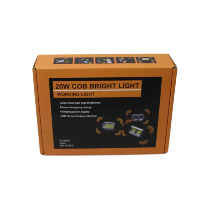 20 Watt Cob Bright Light Outdoor Camping Phone Emergency