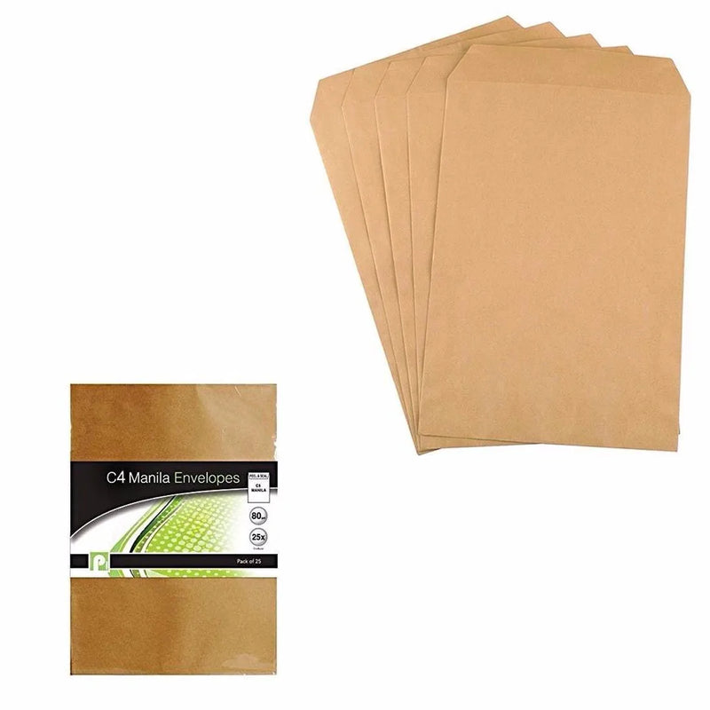 12 Pack Manila C4 Envelopes Office Supplies Home Use Envelopes