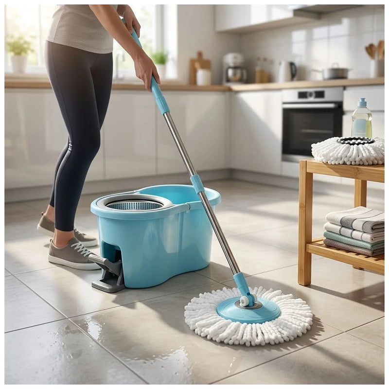 Replacement Round Spin Microfibre Refill Mop Head