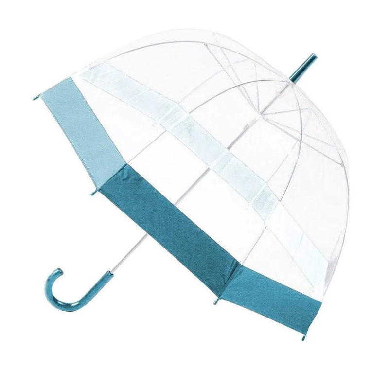 Clear Transparent Umbrella With Coloured Border Assorted Colours