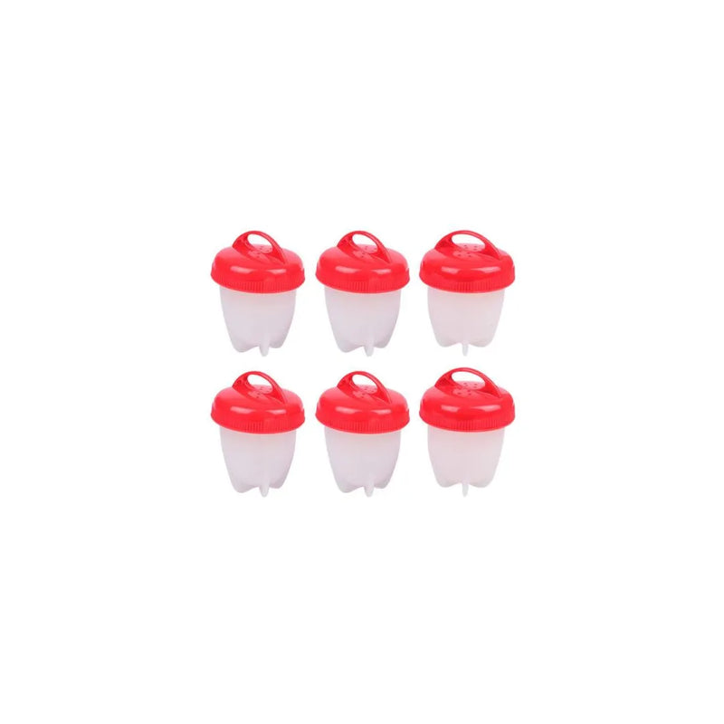 6 Silicone Egg Boil Shells Boiled Egg Separator Cooker Cone Boil Eggs Perfect Egg