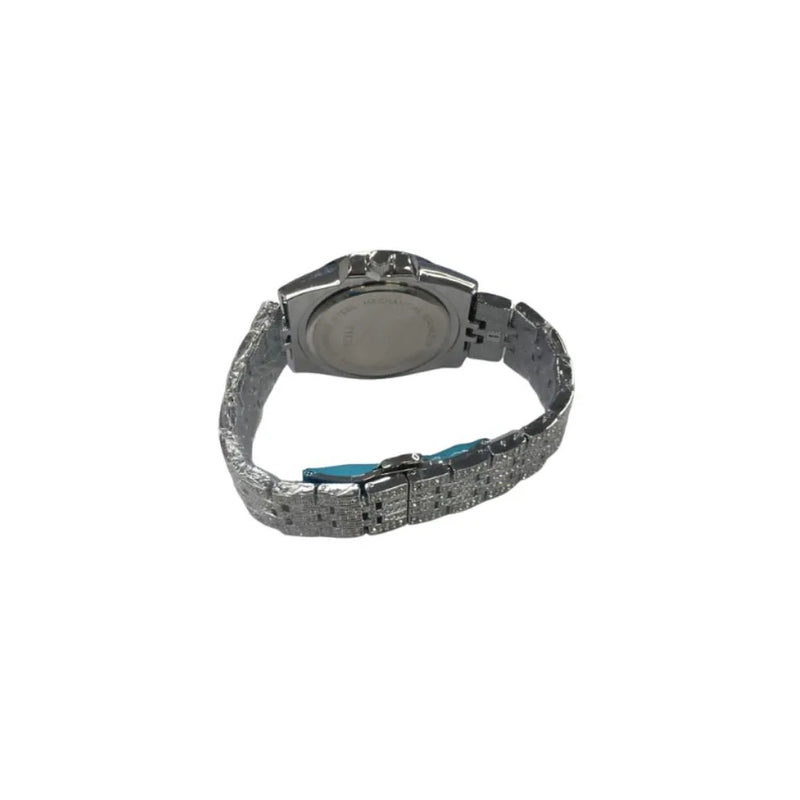 NY London Mens Fashion Bling Assorted Watch Dated Round Silver Arabic Dial Silver Bracelet Watch
