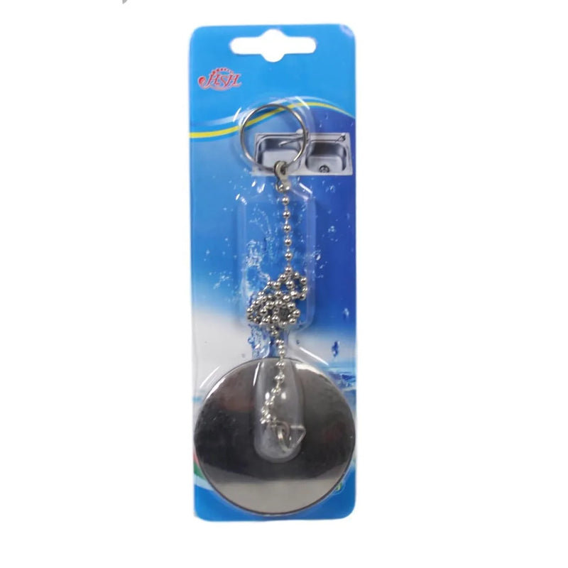 Chrome Metal Bathroom Bath Plug And Chain