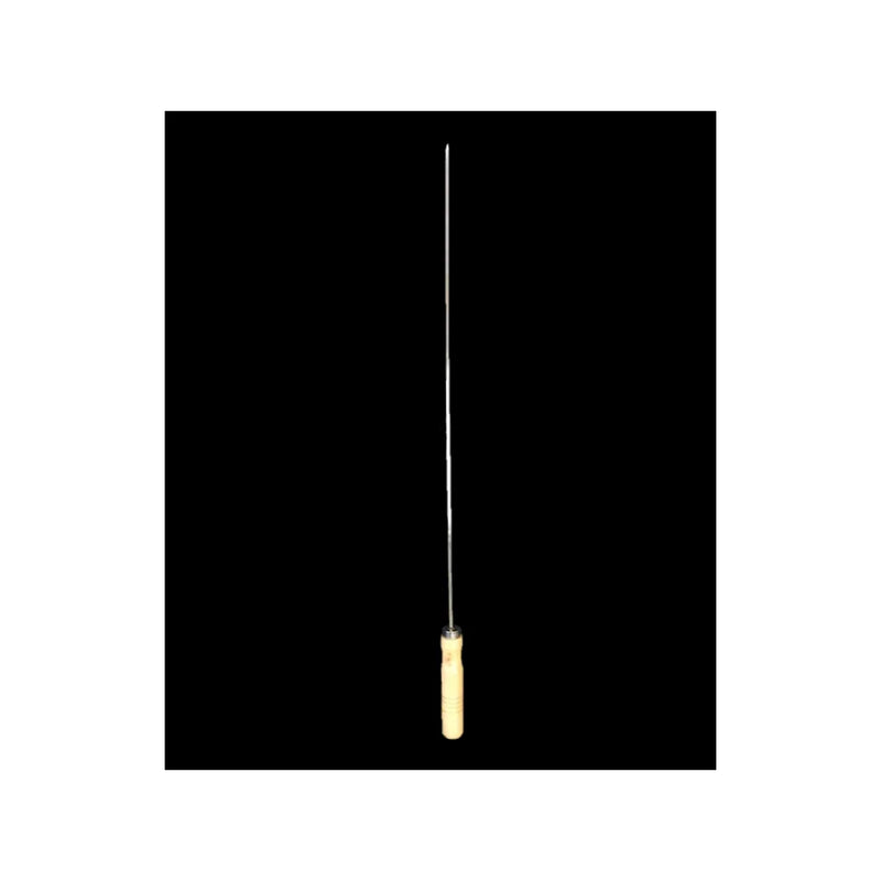 Long Metal Bbq Kebab Skewer Stick Wooden Handle