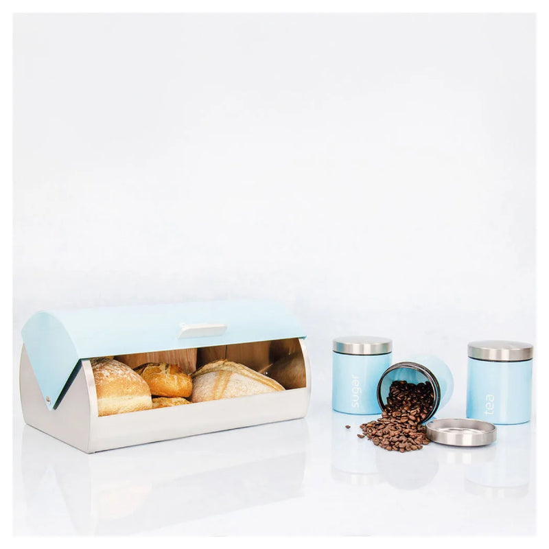 Sq Professional Dainty Metal Bread Bin With 3 Canisters Skyline