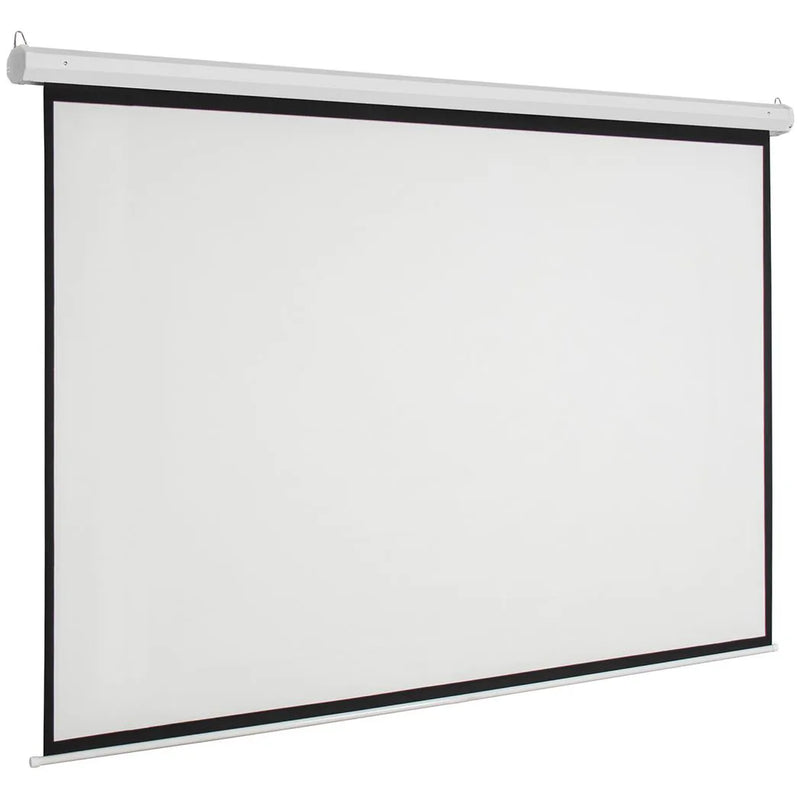 100in 220V Viewing Area Motorized Projector Screen with Remote Control Matte White