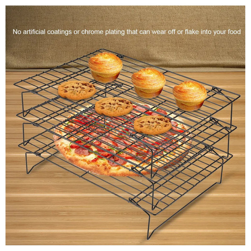 Carbon Steel Cooling Rack Nonstick Cooking Grill Tray For Biscuit / Cake / Bread