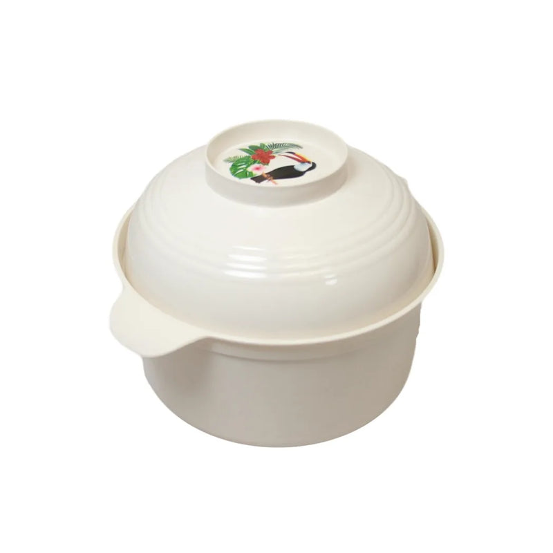 Kitchen Plastic Bowl And Lid Storage Pot Snacks Vegetable Fruits Bowl