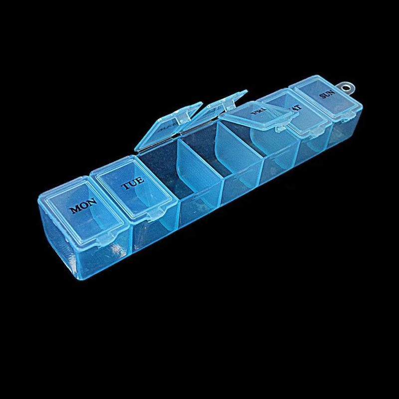Plastic Pill Tablet Bo x Organiser 7 Days Assorted Colours