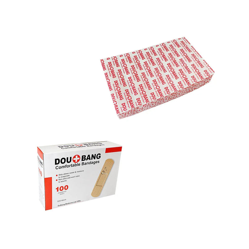 100 Piece Assorted Comfortable Bandages Different Sizes