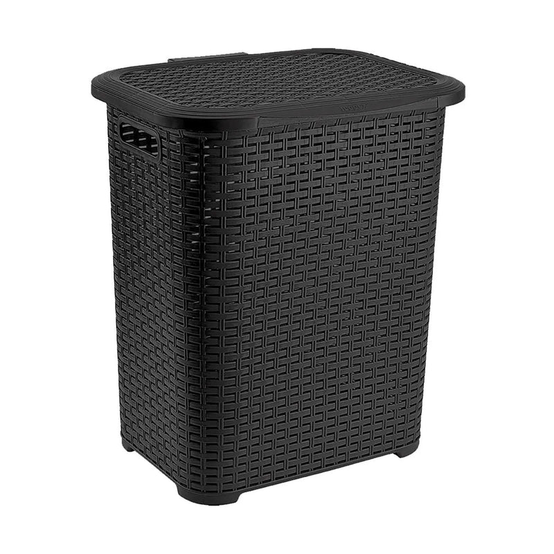 Tuffe x Plastic Rattan Laundry Basket 45L Assorted Colours
