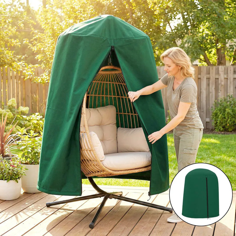 Outsunny 190 x F128cm Hanging Egg Chair Furniture Cover - Green