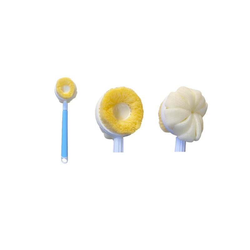 Double Sided Bath Shower Body Scrubbing Brush With E x tendable Handle 31 Assorted Colours