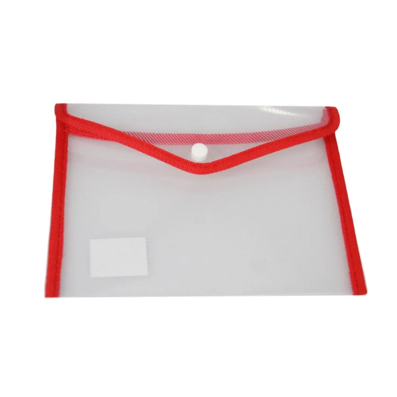 Medium Plastic Stud Document Wallet File Folder Assorted Colours