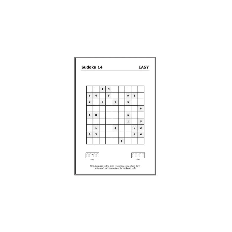 Mega Large Print Modern Sudoku Book 1 Easy & Medium