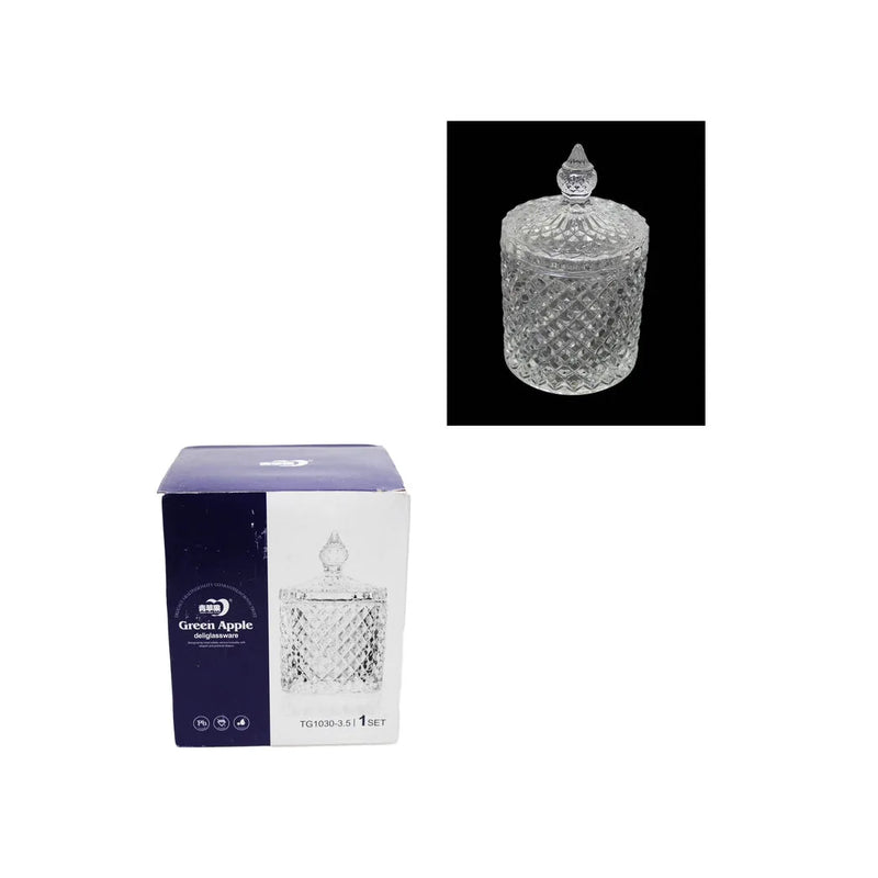 Crystal Glass Jar Sweets Sugar Glassware