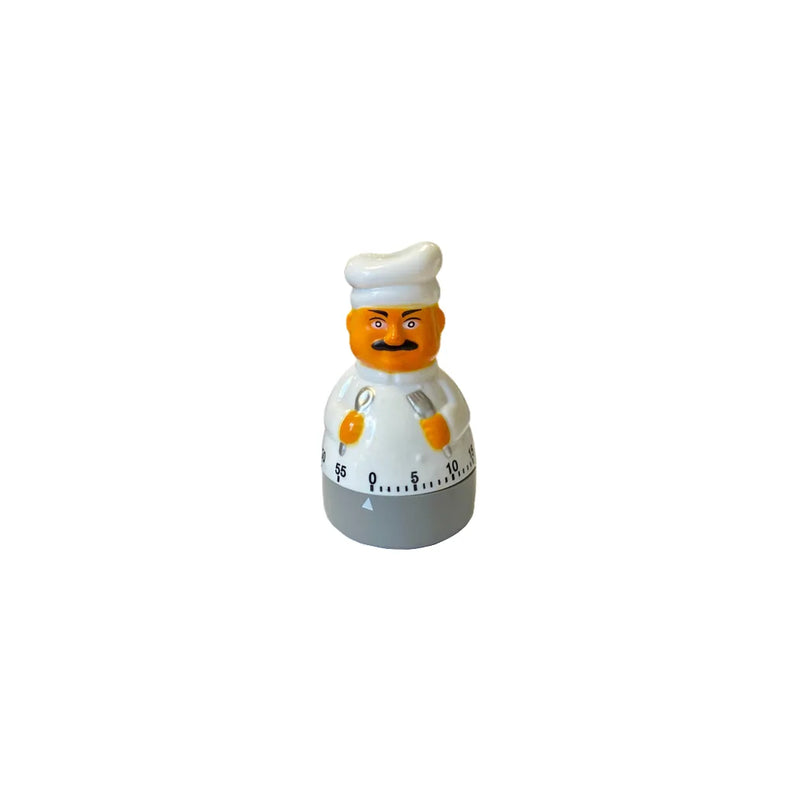 Plastic Little Chef Shaped Kitchen Cooking Timer 60 Minutes