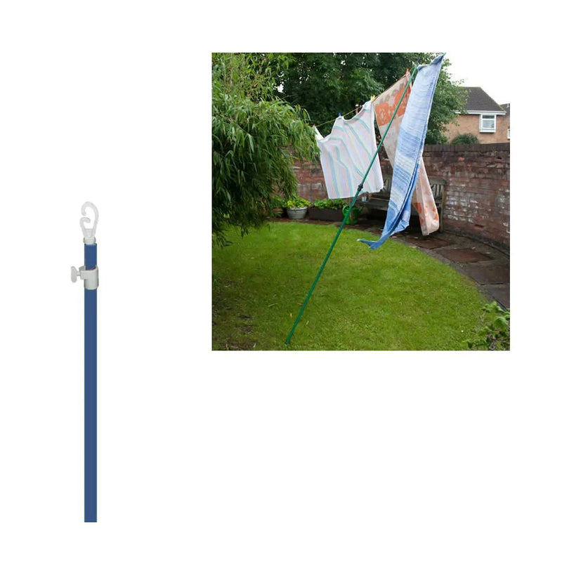 Heavy Duty Line Prop Green Blue Telescopic E x tending Clothes Pole Support Line Prop + (Big Parcel)