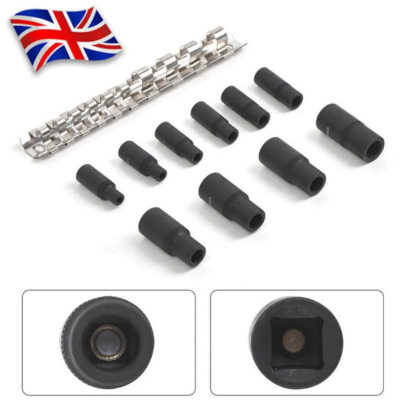 Magnetic Tap Socket Set 10-Piece Tap Holders 1/4" & 3/8" M1.5-M14 CT5615 UK