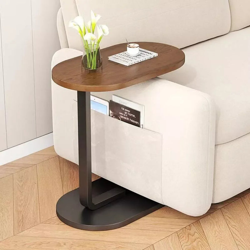 Small C-shaped Table End Table for Sofa Side Table Nightstand for Bedroom Modern
