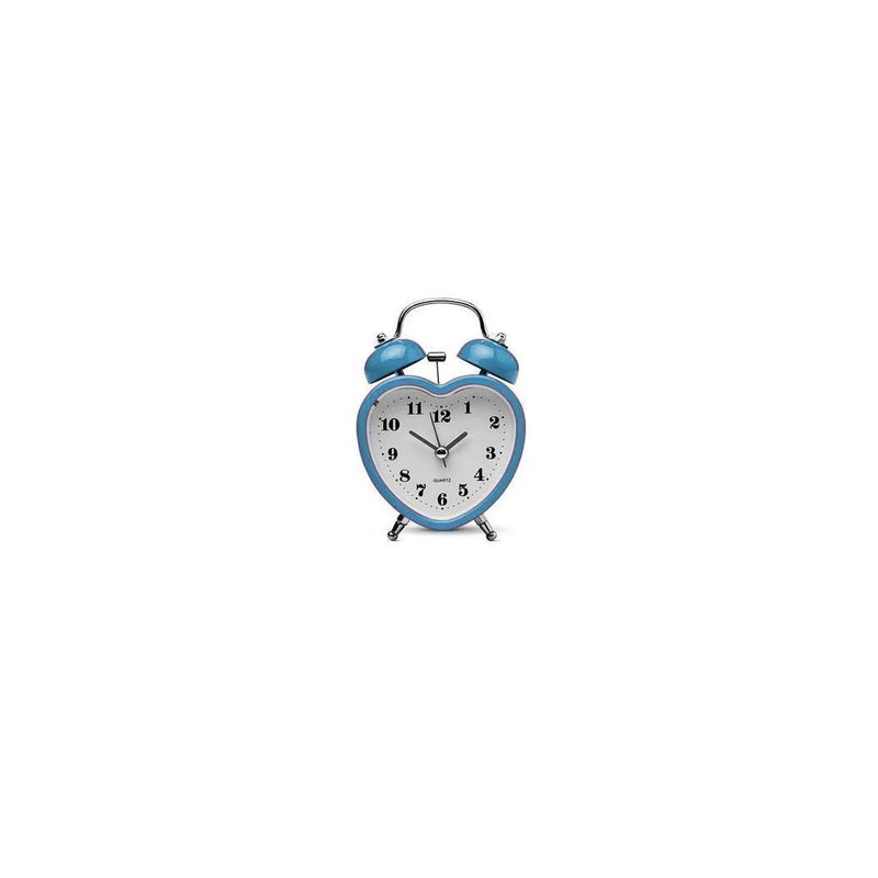 Heart Bedroom Alarm Clock With Bell Retro Design Assorted Colours