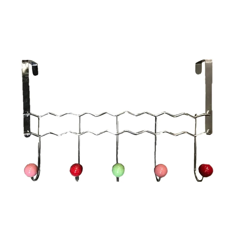 Metal Coat Hook 5 Door Hanger Rack