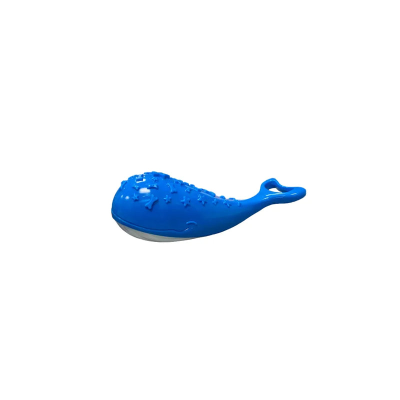 Pet Dog Whale Shaped Squeaky Toy With Stars And Dog Bone Design Assorted Colours