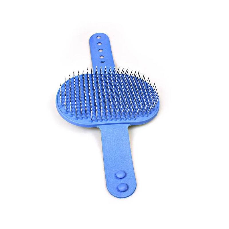 Silicone Dog Brush Metal Bristles With Hand Wrap Assorted Colours 4985