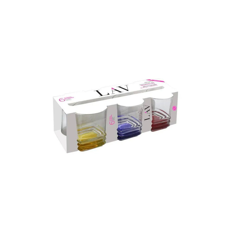 Elegan Coloured Whiskey Glasses 315Cc Set Of 6