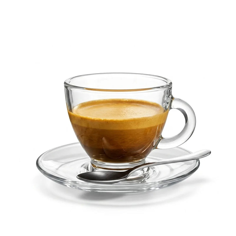 Roma Espresso Cup Glasses 95Cc Set Of 12 – 6 Cups &Amp; 6 Saucers