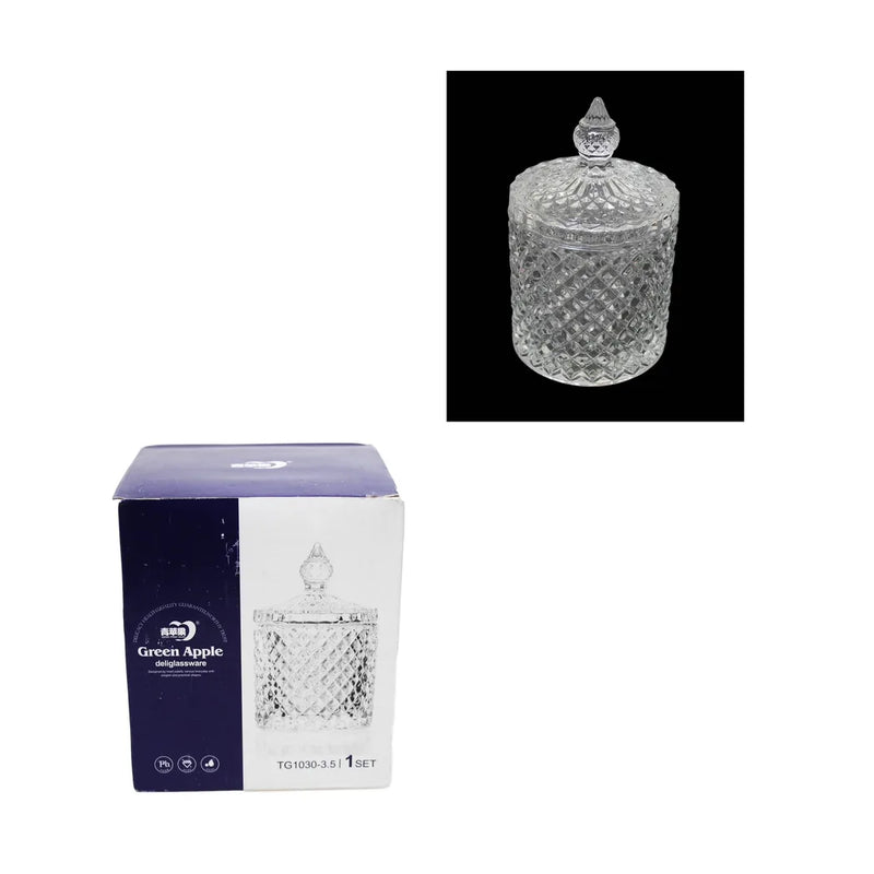 Crystal Glass Jar Sweets Sugar Glassware
