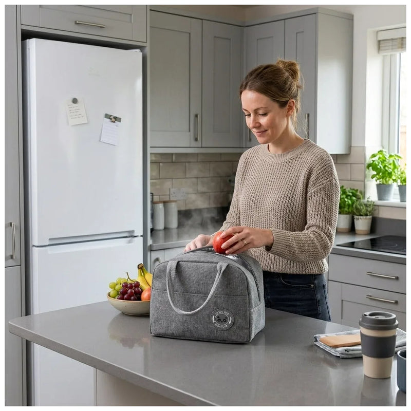 Insulated Lunch Travel Cooler Bag Aluminium Foil Lining Assorted Colours