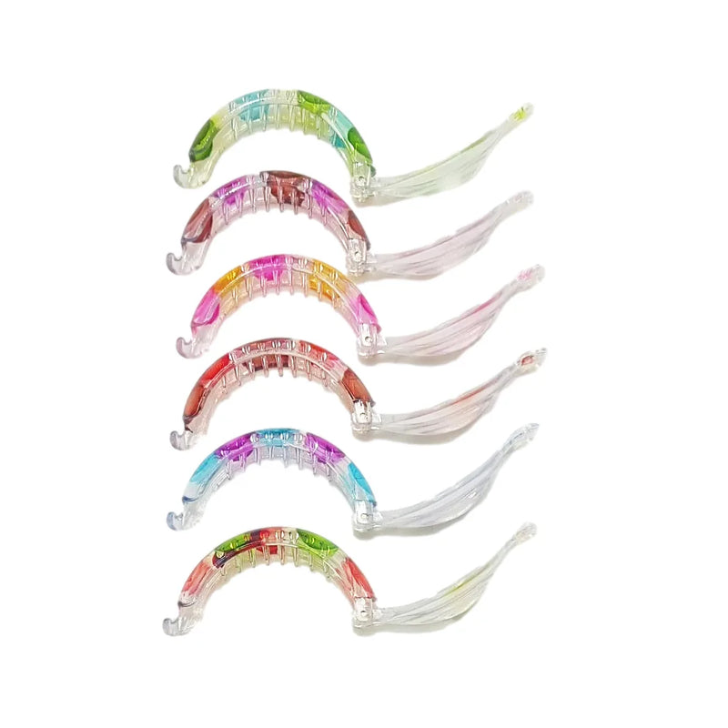 Plastic Hair Clip Dotted Design Assorted Colours