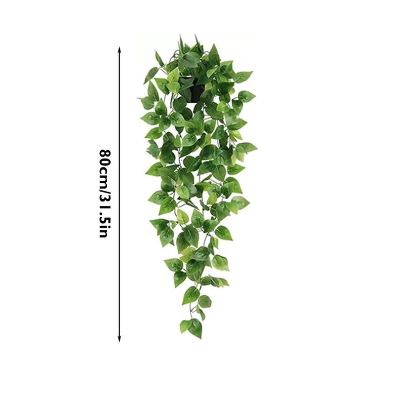 4 Pack Artificial Hanging Plants in Pots Indoor Fake Trailing Plants Home Room